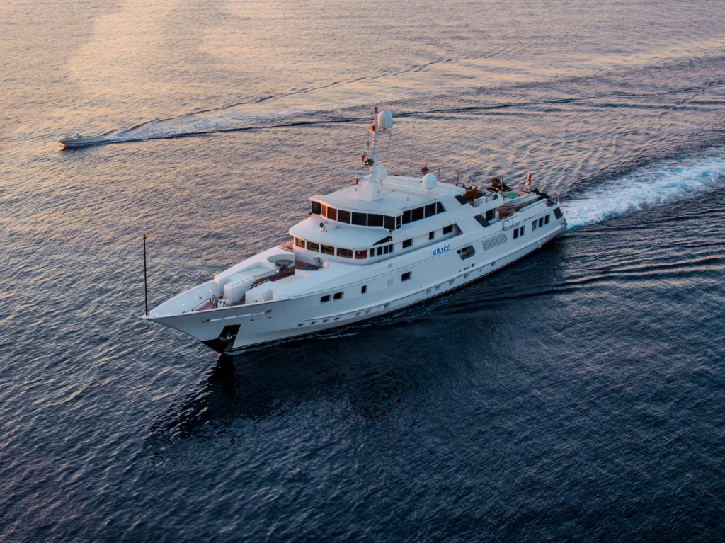 Grace Yacht sailing in the open sea